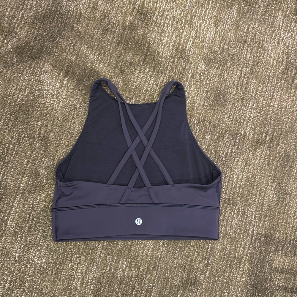 Lululemon Black High-Neck Longline Tough Sports Bra